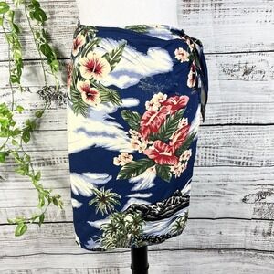 Jones New York Sport Wrap Skirt Plus 18W Hawaiian Tropical Cover Up Sarongs Slim
